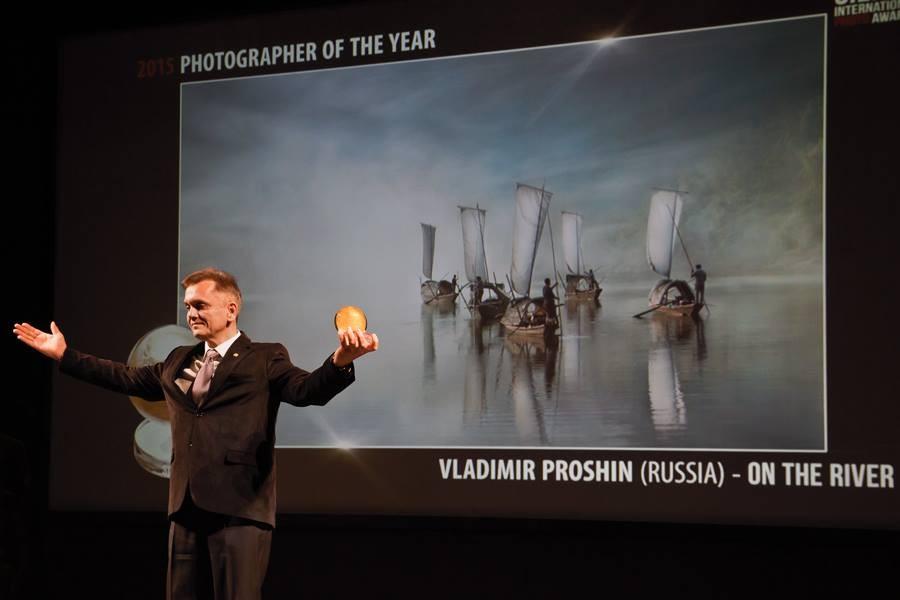 Vladimir Proshin, Photographer of the Year during the Awards Ceremony at the Teatro dei Rozzi