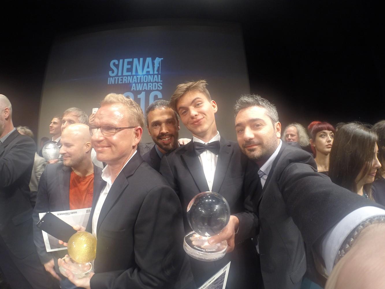 Group photo during the Awards Ceremony at the Teatro dei Rozzi