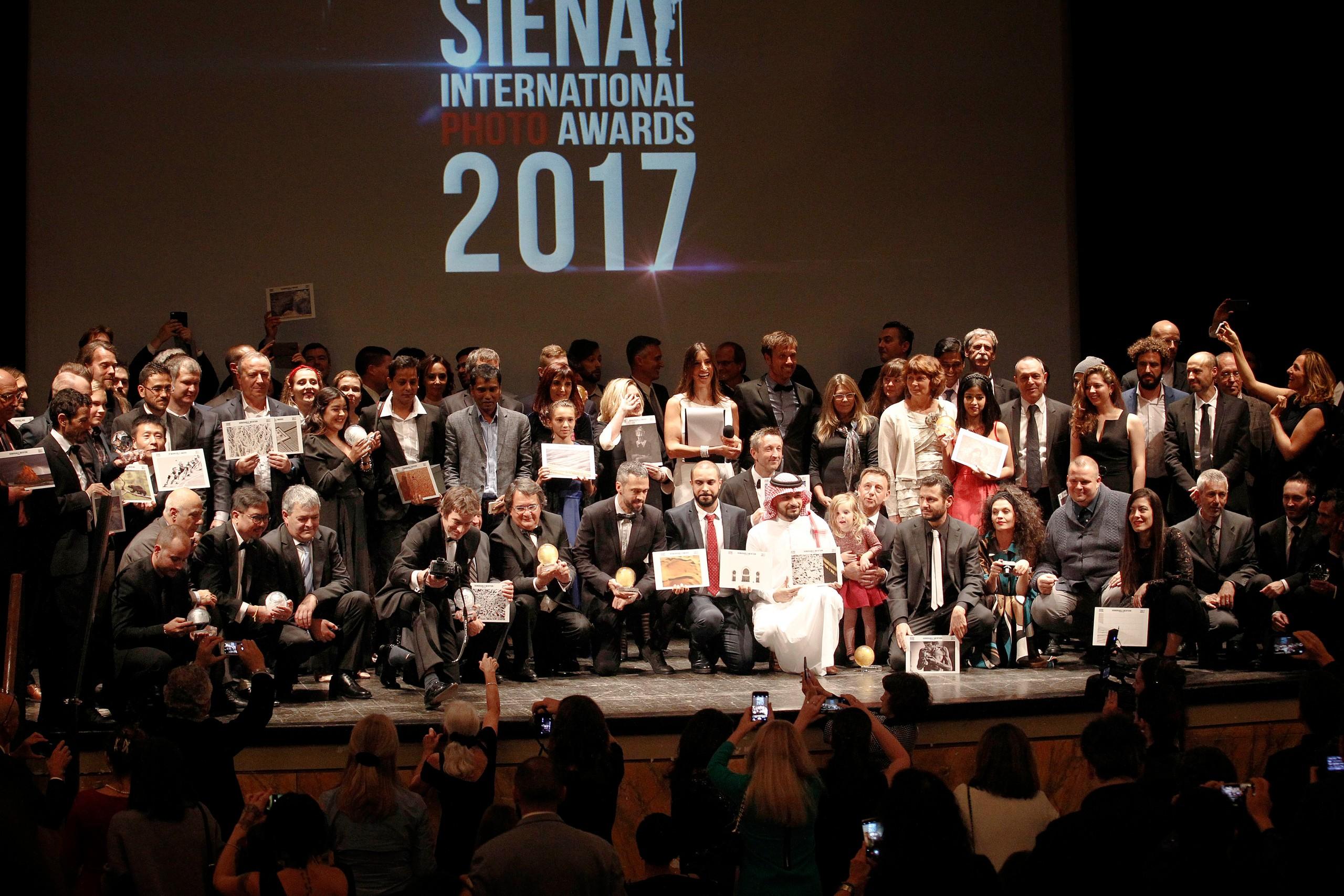 Group photo during the Awards Ceremony at the Teatro dei Rozzi